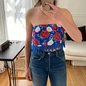 Strapless crop top